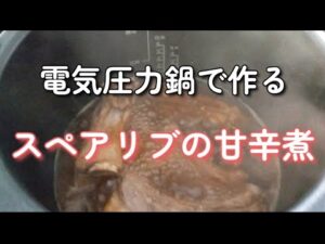 電気圧力鍋で作るスペアリブの甘辛煮