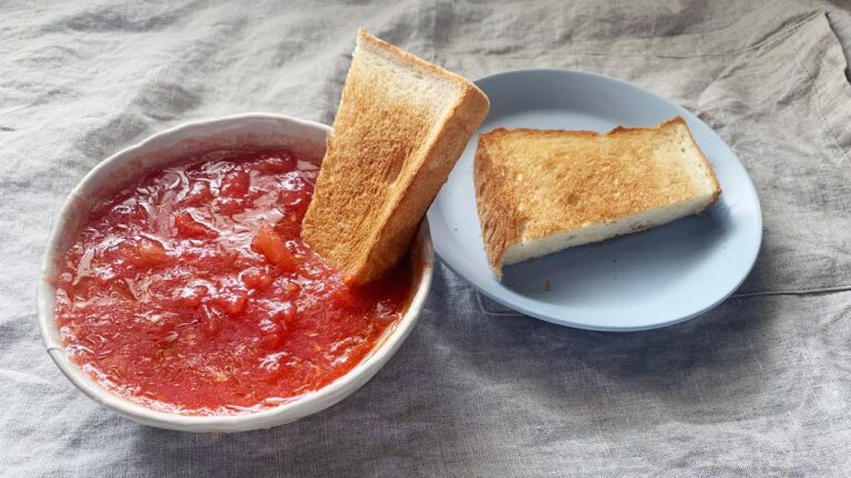 パン・コン・トマテ🍅【土井善晴レシピ】花が咲きました