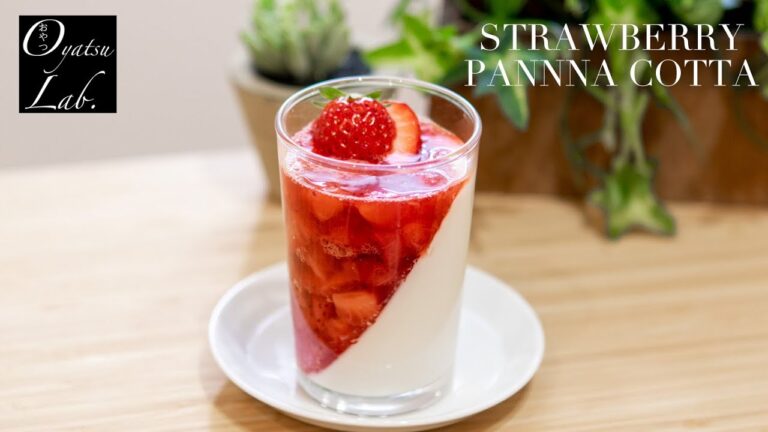 簡単！混ぜて冷やす！いちごパンナコッタの作り方 音フェチ / Strawberry Panna Cotta Recipe ASMR | Oyatsu Lab.