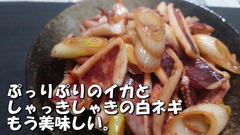 簡単すぎる！【イカ】と【白ネギ】炒め。お気に入りに追加ですｗｗ