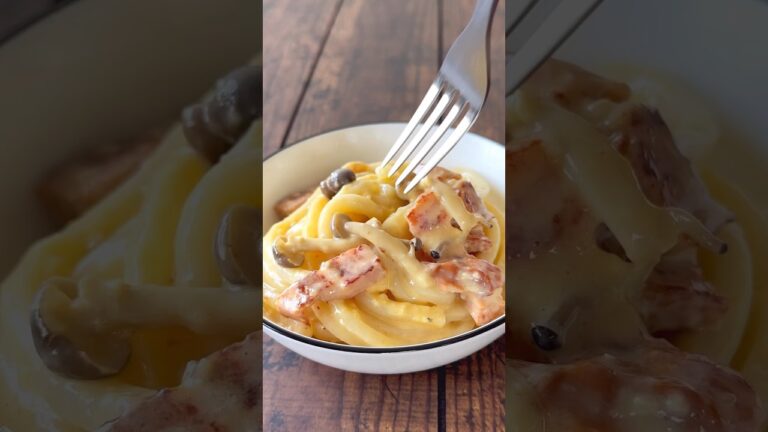 【家族が大好きな】濃厚なガルボナーラうどん