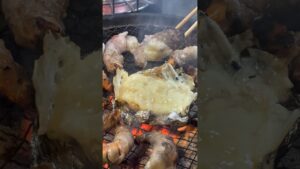 エビロールサムギョプサル　#飯テロ #charcoal #キャンプ飯 #bbq #炭火焼き