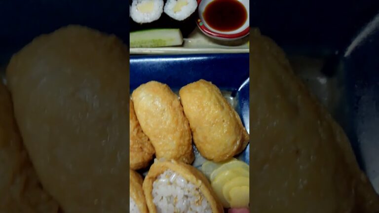 佳代食堂🌷朝からいなり寿司と、たくあん巻きと、カッパ巻き作りました。