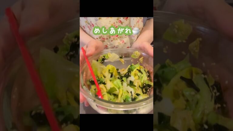 野菜なのに米泥棒！！！🍚🌾騙されたと思って作ってみて欲しい😎❤️キャベツとワカメのナムル#food #レシピ #料理vlog #料理 #cooking #管理栄養士 #簡単レシピ #簡単料理