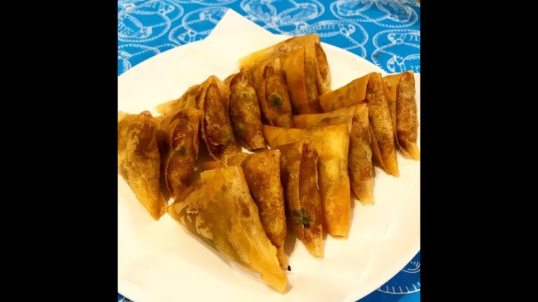 春巻きの皮で作るインドのスナック「サモサ」शाकाहारी स्प्रिंग रोल समोसा　Vegan Spring roll Samosa