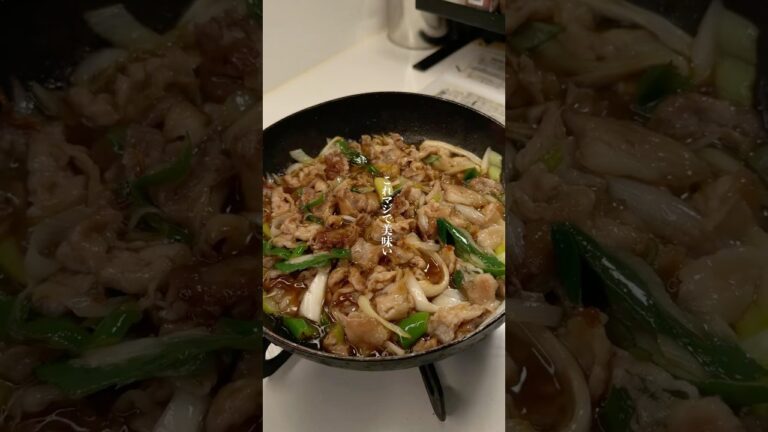 マジで美味い『無限ネギ豚』作りました✨作り方はコメント欄へ➡️#簡単レシピ#ズボラ #時短レシピ