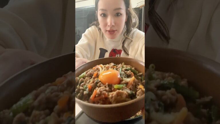 5児ママ〜ワンパン！そぼろビビンバ丼〜#shorts