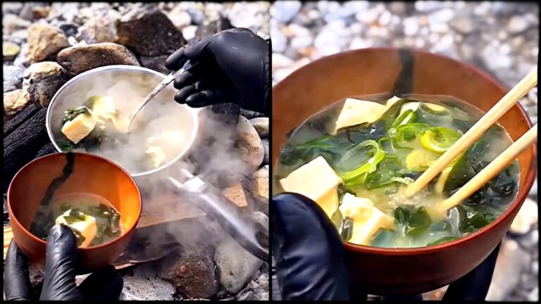 外で食べる豆腐の味噌汁は、付き合いたてのカップルをも超える熱さでうまい。Tofu Miso Soup