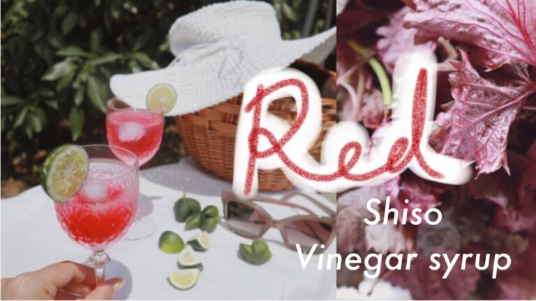 make Red Shiso Vinegar Syrup / 赤しそビネガーシロップ作り