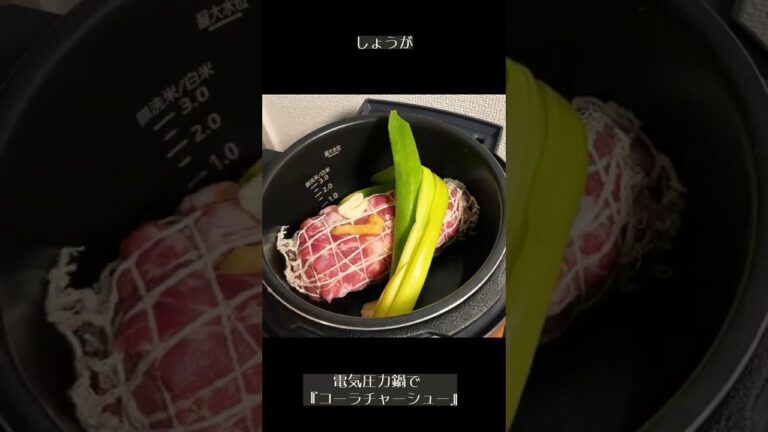 【電気圧力鍋】で簡単『コーラチャーシュー』