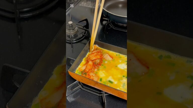 キムチ卵焼き！美味しいけどお弁当向きではない笑#卵焼き #shorts