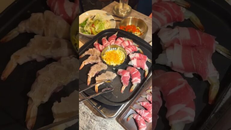 【渋谷】生エビ定食＆肉でエビを巻いたメニューが背徳的すぎる【プングム】