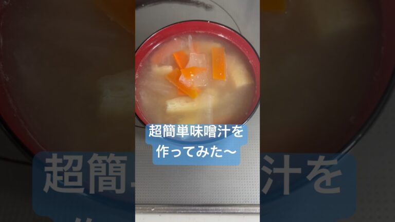 簡単味噌汁　#ニンジン　#大根　#味噌汁