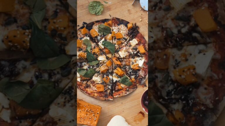 Fall vibes! Butternut Squash Pizza #shortvideo #shorts #pizza #season