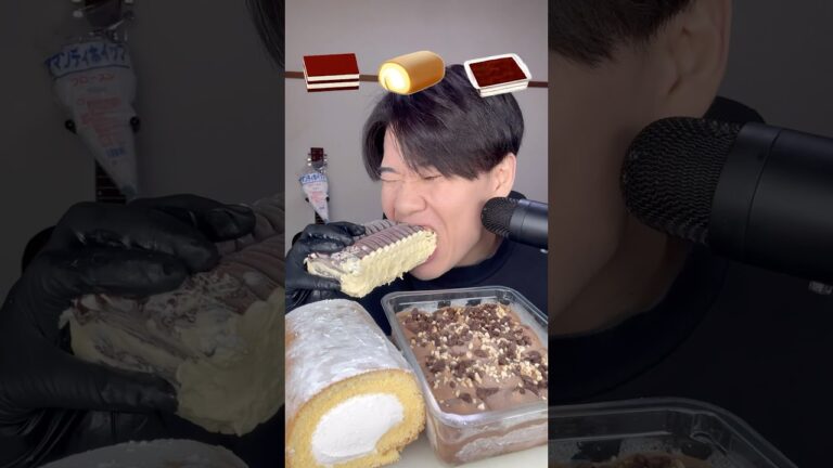 美味しそうなデカスイーツかき集めて爆食い#shorts #モッパン #飯テロ #大食い #mukbang #asmr