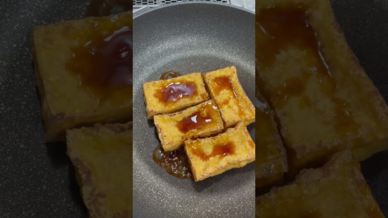 厚揚げって結構うまいんよ。生姜焼きのタレを絡めて焼いてみるとおつまみにもおかずにもなるんよ。試してみてね。 #おいしい #ダイエット #飯テロ