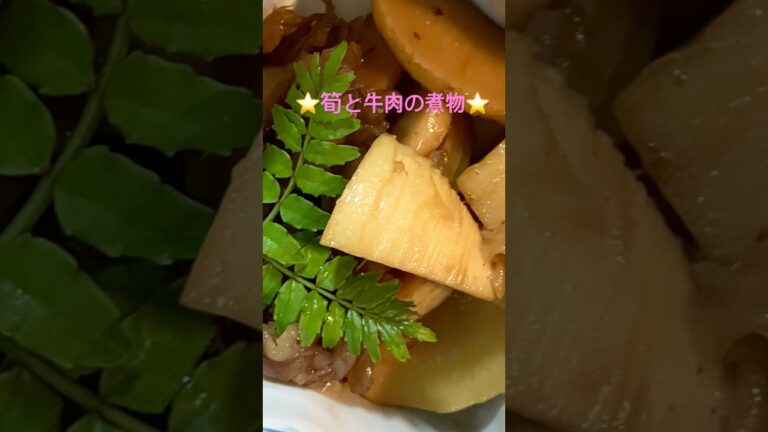 筍と牛肉の煮物⭐️たけのこは牛肉で煮るのが一番美味しい😋 #時短簡単節約レシピ #料理 #時短節約 #和食 #旬のたけのこ