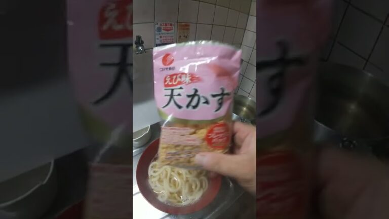 俺の好きなうどんに天かすを入れるだけの動画