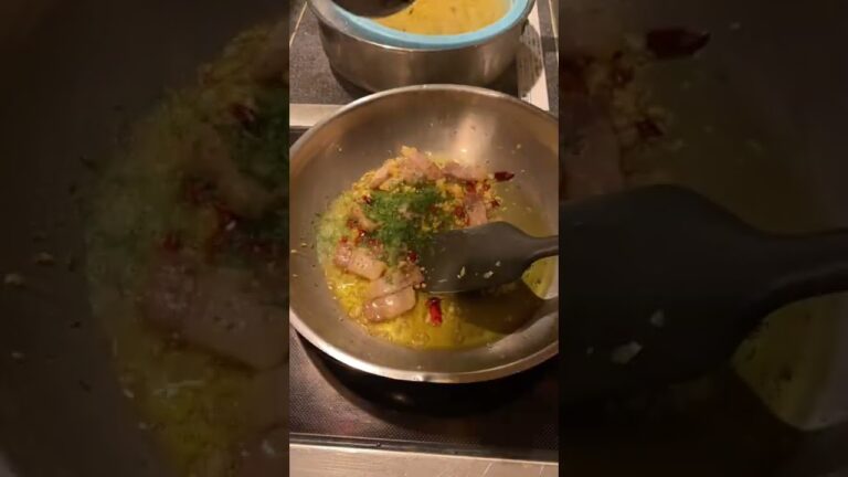 バーで提供している、自家製パンチェッタのペペロンチーノ ＃パスタ #ペペロンチーノ #バー