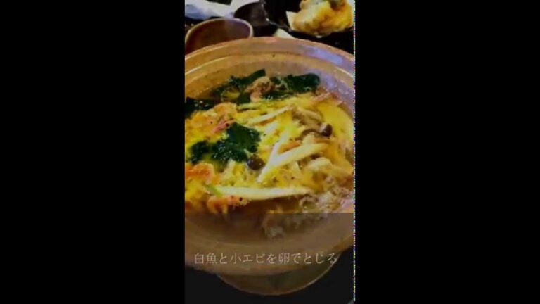 白魚と小エビの卵とじ