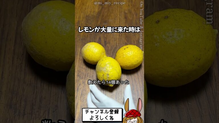 レモンが大量にあって使い切れないかもしれない時。