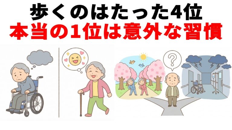 【65歳以上必見】歩くのは4位だった！長寿体質ランキングTOP5【最新研究】