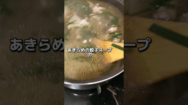 【自炊日記】そこら辺のニラで諦めの餃子スープを作った記録('∇')【japanese cooking vlog】 #shorts