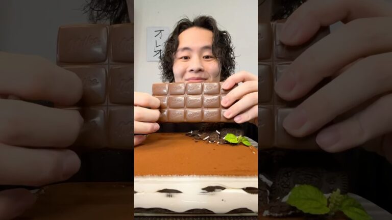 オレオティラミス‼️#oreo #asmr #咀嚼音 #mukbang