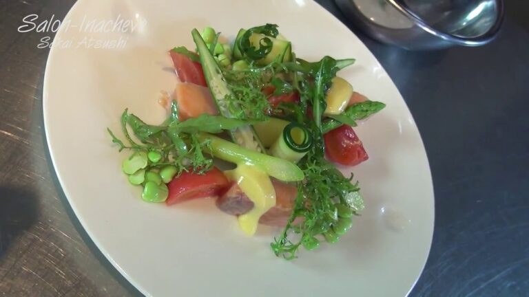 プロが教えるフランス料理フルコースへの道 マスのコンフィと夏野菜サラダ 山葵マヨネーズ