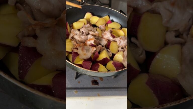 奥さんが料理嫌いだから僕が「豚こま肉とさつまいもの甘辛炒め」を作る#cooking  #煮る#料理 #夫婦  #food