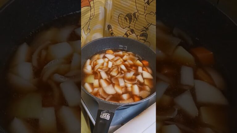 大根の肉じゃがです② 毎日⭐仕事や家事💦子育てで多忙な日でも🥗🍵簡単に作れる煮物です🎑 #shorts