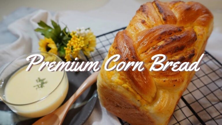 北海道産プレミアムコーンの冷製ポタージュとプレミアムコーンブレッド🌽を一緒ににいただけば高級ホテルの朝食に！ファンキーなパン作り🍞