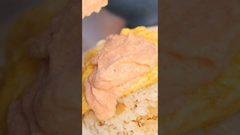 Cream omelet rice明太子クリームオムライス🍳#asmr #food