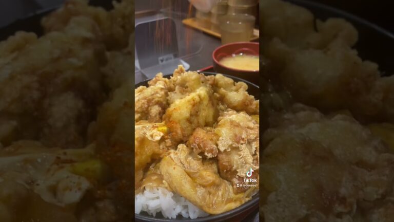 いつでも食べれる資さんの鶏天丼😋勝手に満足するだけのショート動画　#shorts