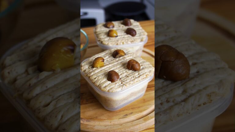 材料4つ！レンジで甘栗モンブラン作り方！#簡単レシピ #shorts