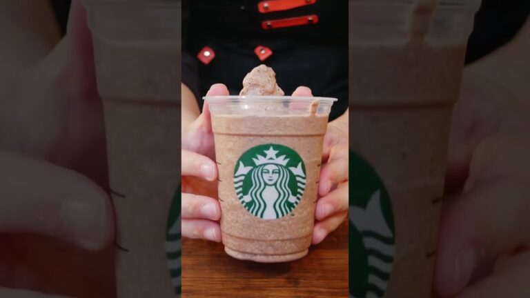 スタバ風ダークモカチップフラペチーノの作り方 Dark mocha chip Frappuccino #shorts #starbucks #スタバ