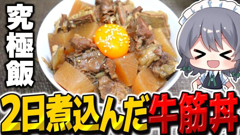【とろとろ】2日間かけた牛すじ煮込み丼、限界突破しました【料理】【ゆっくり実況】【ゆっくり料理】