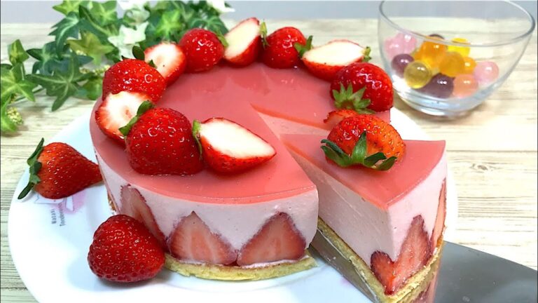 【フレジェ】簡単いちごムースケーキの作り方/Strawberry mousse cake