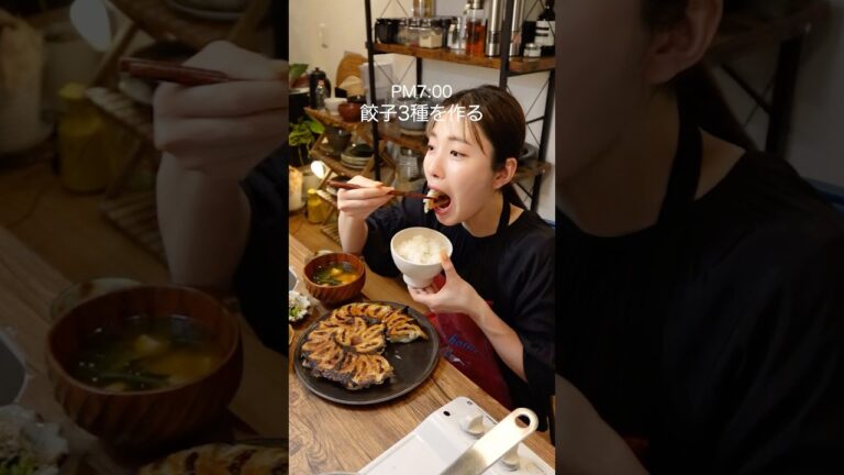 餃子にハマって3日連続餃子🥟🍚✨#餃子#レシピ#夜ご飯