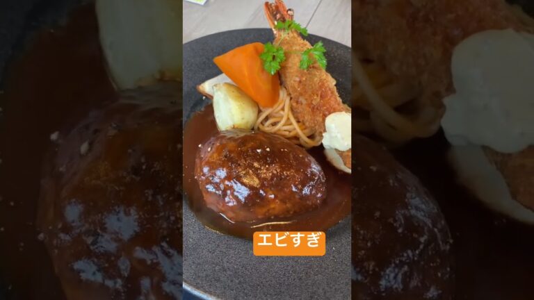 今日のヌーショート。激ウマ最高洋食！#shorts #エビフライ #ハンバーグ #コノヨシ