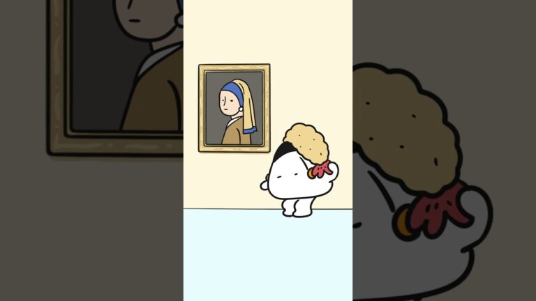 いくらの耳飾りの少女 #animation #おにぎりとうめぼし #おにうめ #cartoon #アニメーション #funny