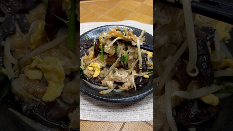 豚バラともやしとキクラゲのオイスターソース炒め