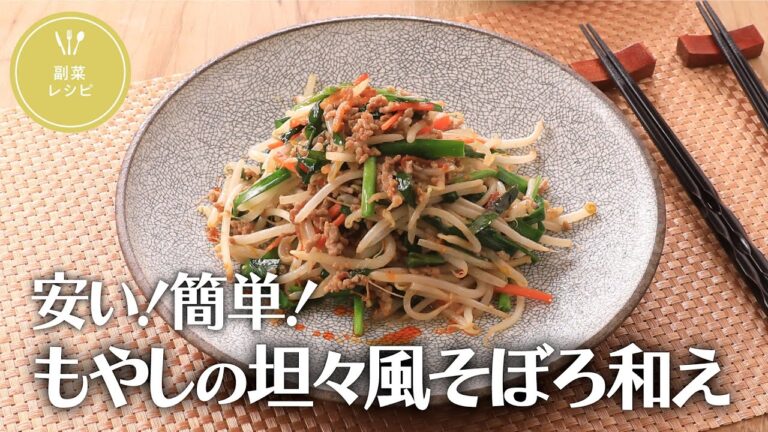 安い！簡単！もやしの坦々風そぼろ和え【きちんとキッチンbydaiei】