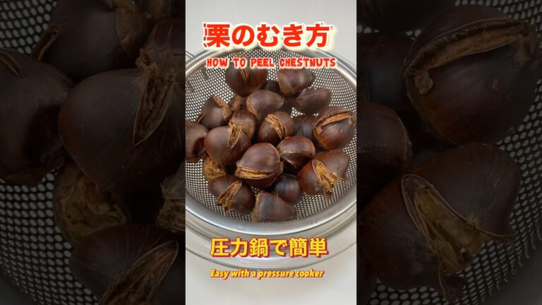 圧力鍋で簡単！ホクホク甘い栗の蒸し方と皮の剝き方／How to steam chestnuts and peel them　#ショート#ショート動画#栗の蒸し方＃栗の剝き方＃栗#くりのむき方#クリ
