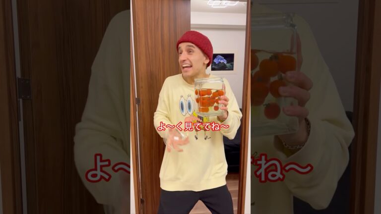 水に沈むミニトマトと何も知らない親…#shorts