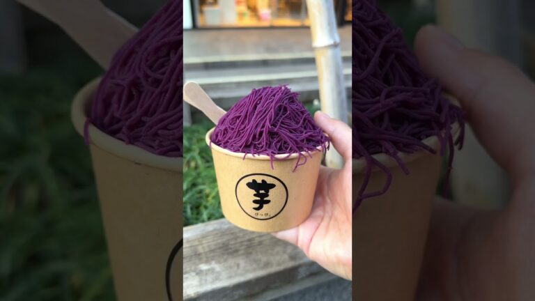 【浅草】目の前で絞ってもらえる紫芋モンブラン＆焼き芋ブリュレ【芋ぴっぴ】