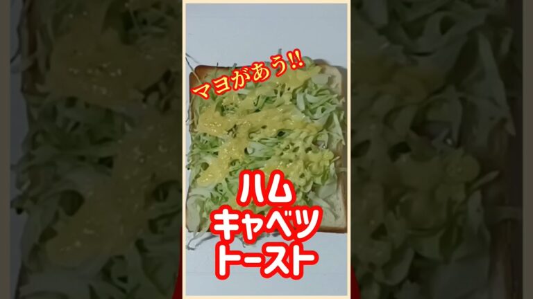 【ズボラ飯】ハムキャベツトースト#shorts #ズボラ飯 #簡単レシピ