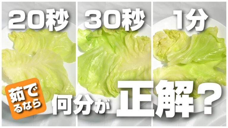 キャベツを茹でるなら20秒、30秒、1分のどれが正解？検証してみたら意外な事実が！