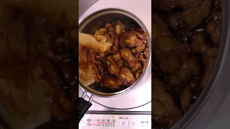 豚軟骨の甘辛煮、ゆでて調味料で煮るだけ、誰でも簡単に安くできるおかず、軟骨もボリボリ美味しい歯ごたえ
