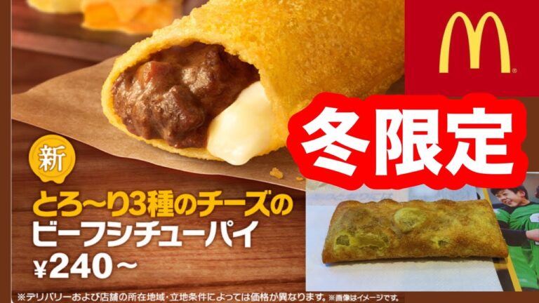 冬限定！マクドナルド とろ～り3種のチーズのビーフシチューパイ